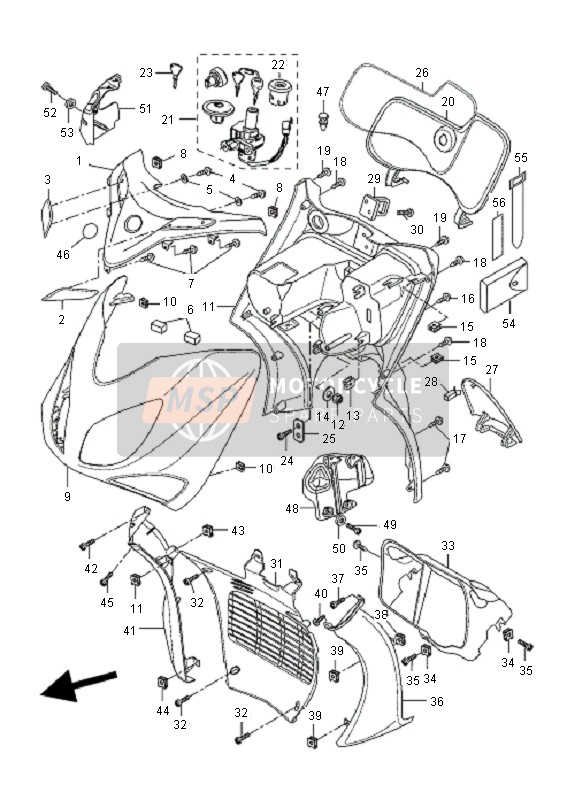 5B2F834V0000, Schutz 1, Yamaha, 2